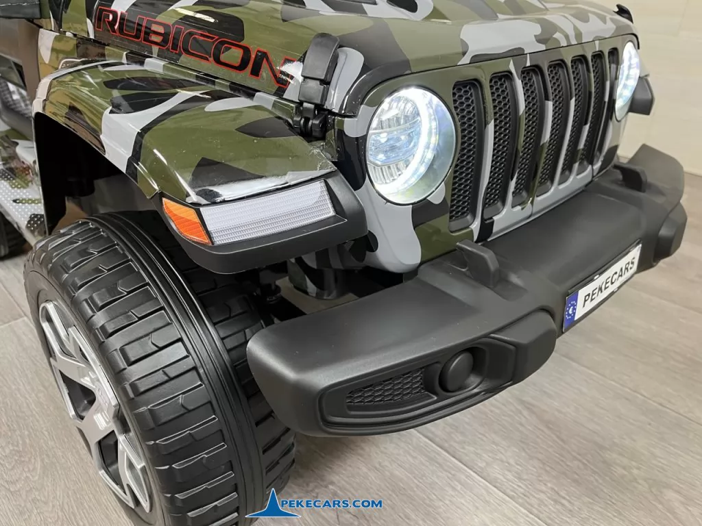 coche con mando Jeep wrangler Rubicon 12V Verde Camuflaje