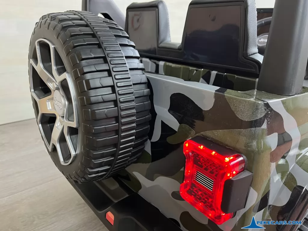 coche de batería Jeep wrangler Rubicon 12V Verde Camuflaje