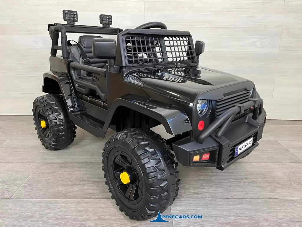 coche bateria niño Jeep Mountain King 12V 2.4G Negro
