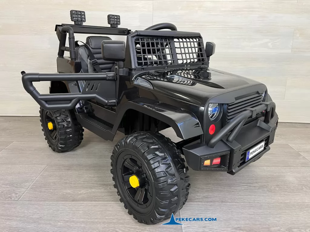 coche niño bateria Jeep Mountain King 12V 2.4G Negro