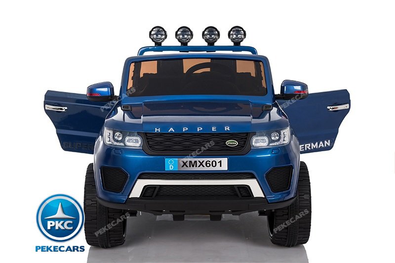 Coche electrico infantil Jeep Happer MP4 Azul Metalizado con apertura de puertas