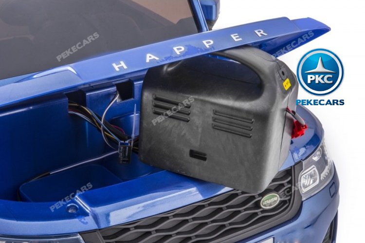 Coche electrico infantil Jeep Happer MP4 Azul Metalizado bateria extraible