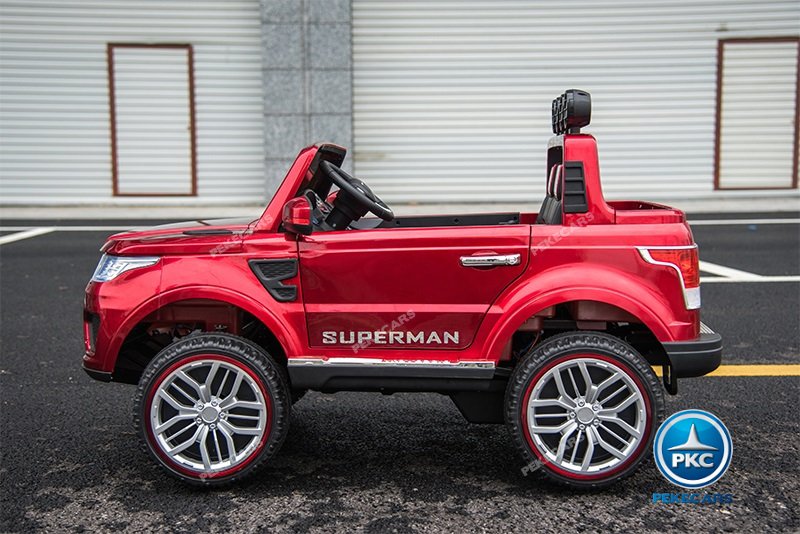 Coche electrico infantil Jeep Happer MP4 Rojo Metalizado