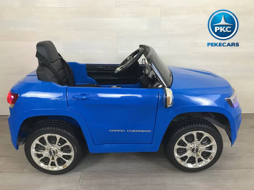 JEEP para niños Grand Cherokee 12V azul metalizado lateral