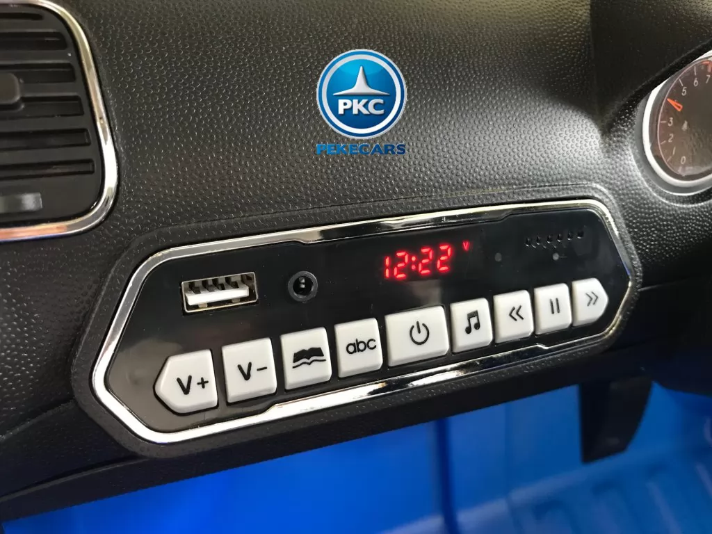 JEEP para niños Grand Cherokee 12V azul metalizado display de sonido