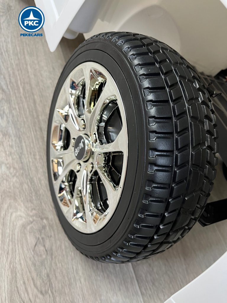 JEEP para niños Grand Cherokee 12V blanco rueda de caucho