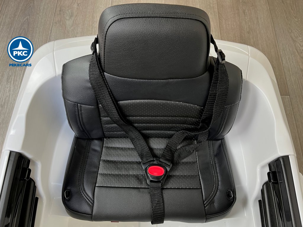 JEEP para niños Grand Cherokee 12V blanco asiento en polipiel