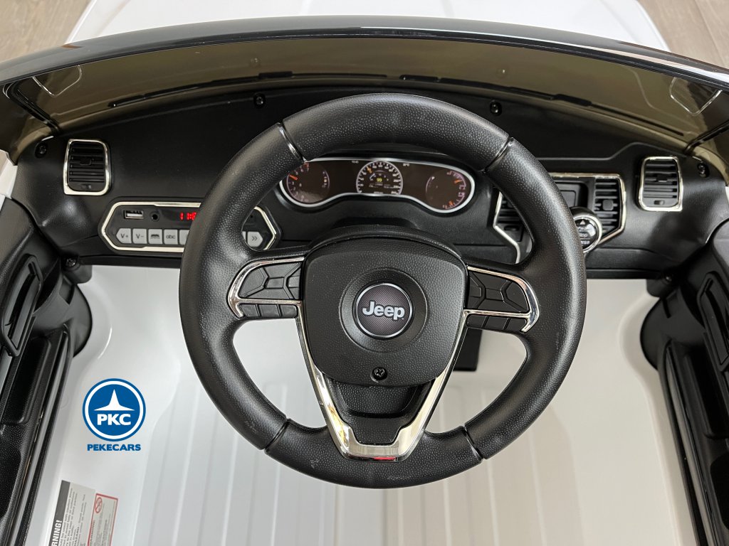 JEEP para niños Grand Cherokee 12V blanco volante