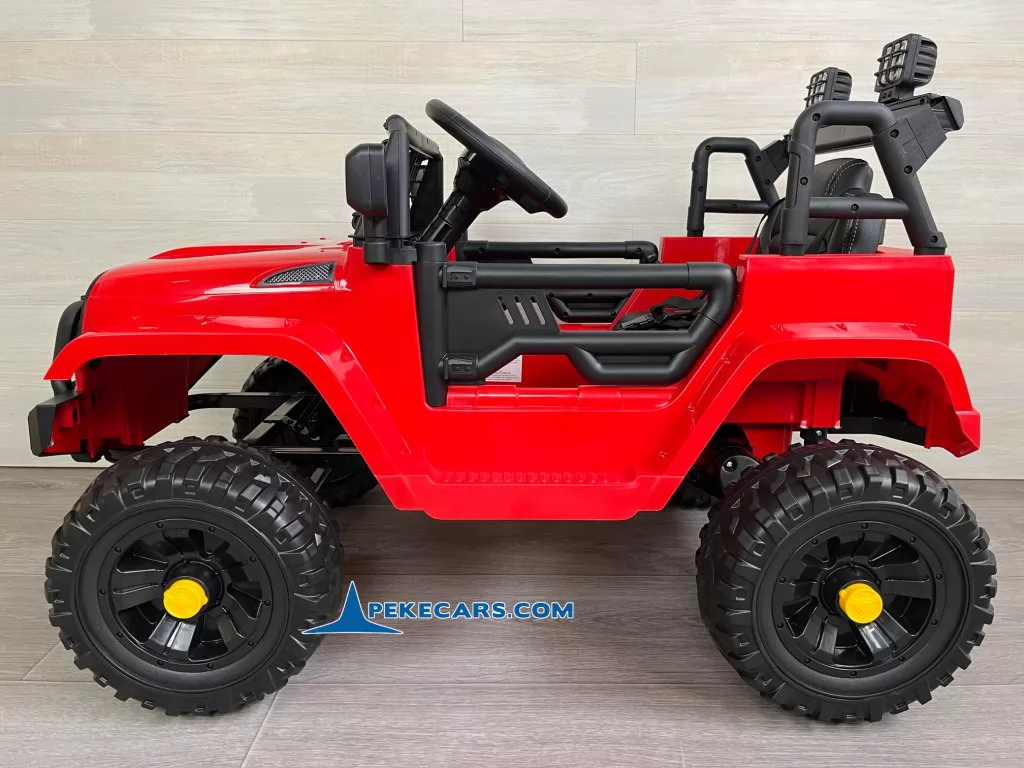 Jeep Mountain King 12V 2.4G Rojo lateral