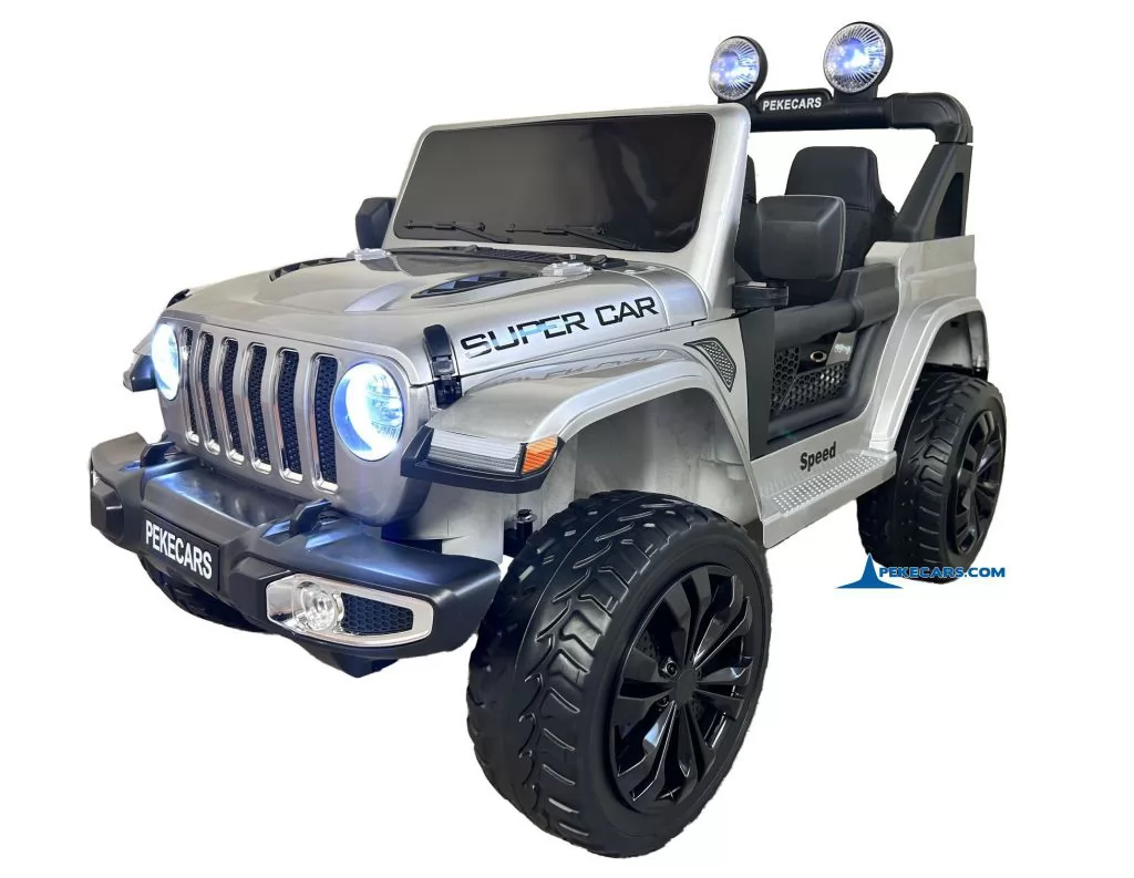 Jeep Wrangler Rubicon Style 12V 2.4G Plata Metalizado para niños