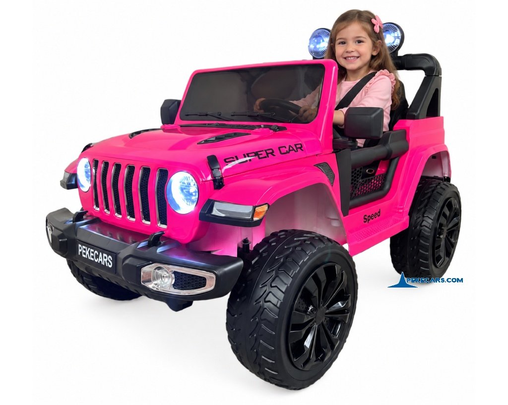 Jeep Wrangler Rubicon Style 12V 2.4G Rosa Metalizado