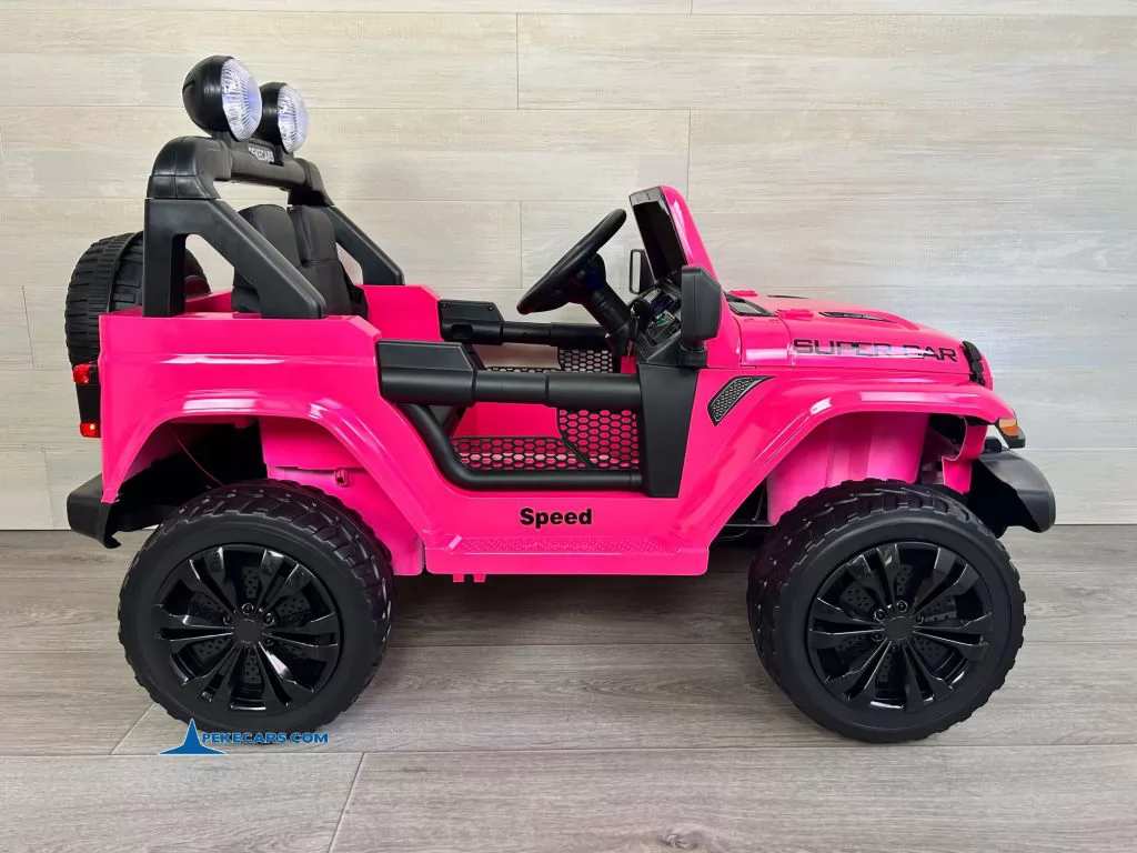 Jeep Wrangler Rubicon Style 12V 2.4G Rosa Metalizado