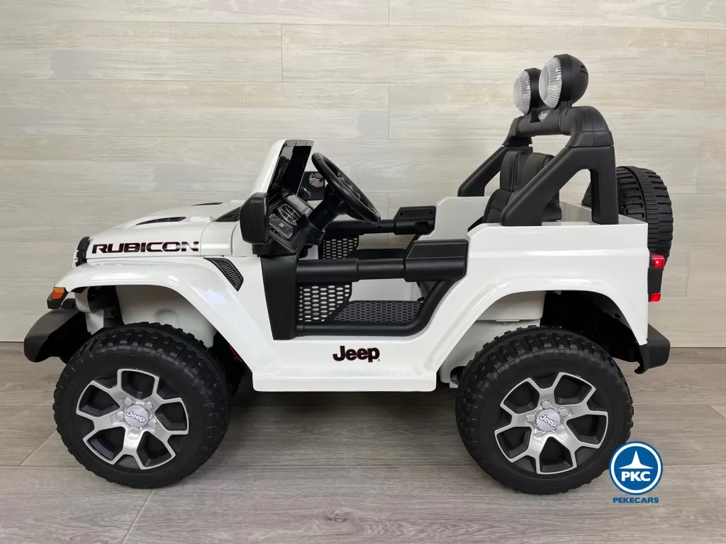 Jeep wrangler Rubicon 12V Blanco lateral