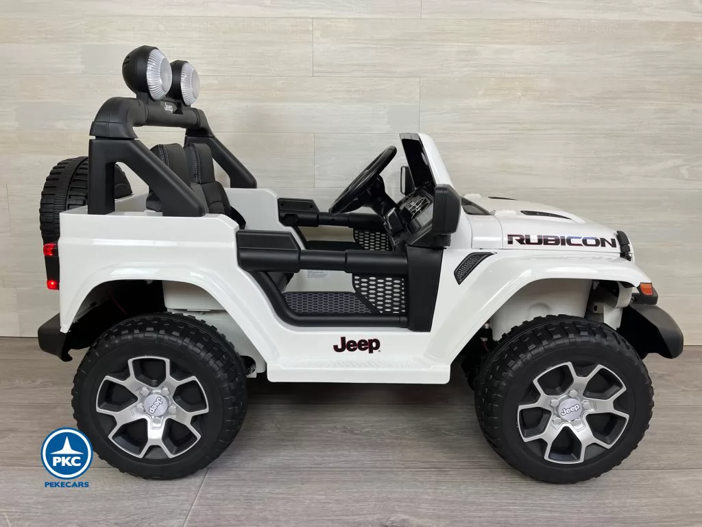 Jeep wrangler Rubicon 12V Blanco para niños