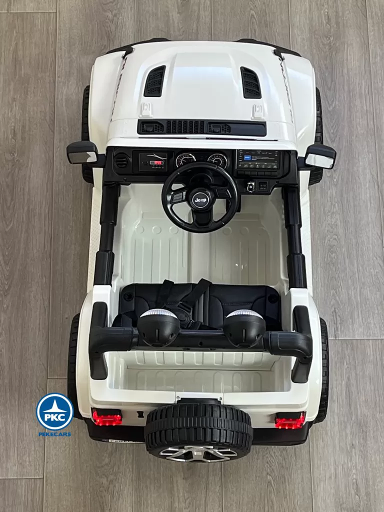 Jeep wrangler Rubicon 12V Blanco desde arriba
