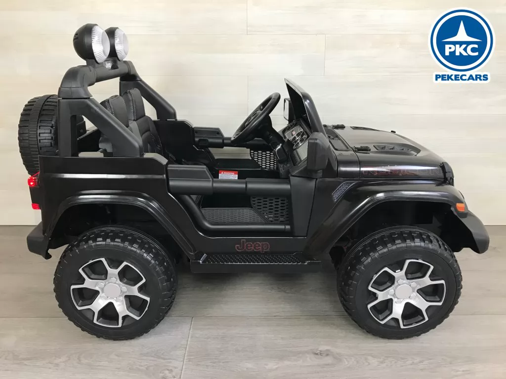 Jeep wrangler Rubicon 12V Negro vista lateral