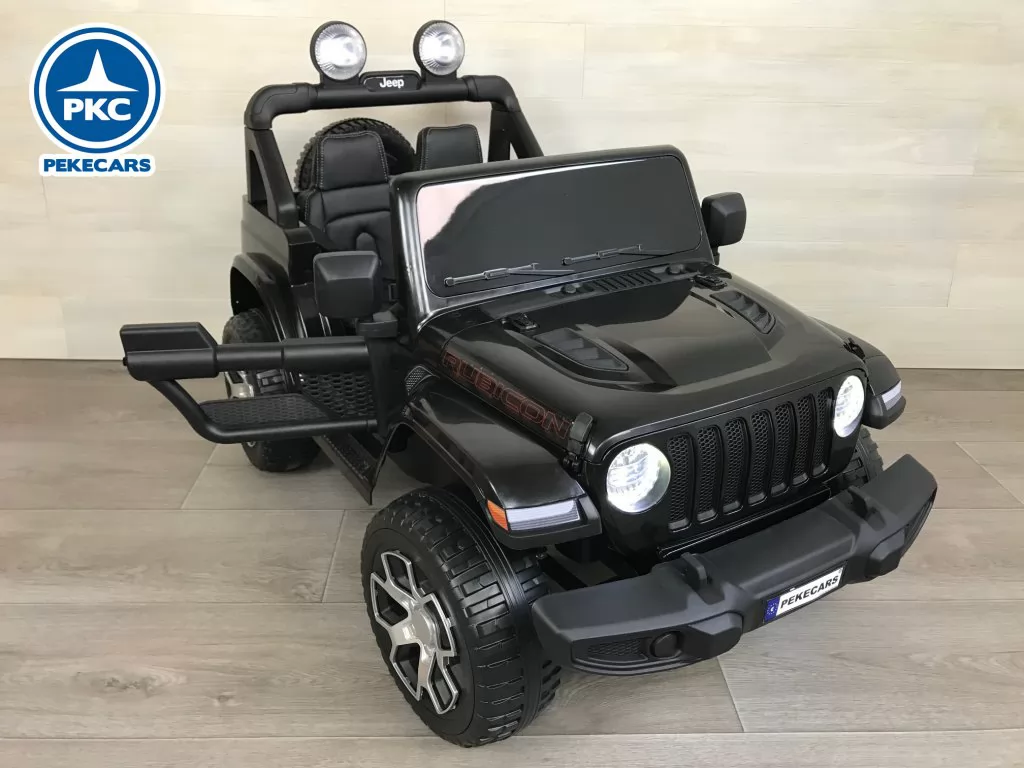 Jeep wrangler Rubicon 12V Negro vista 3/4
