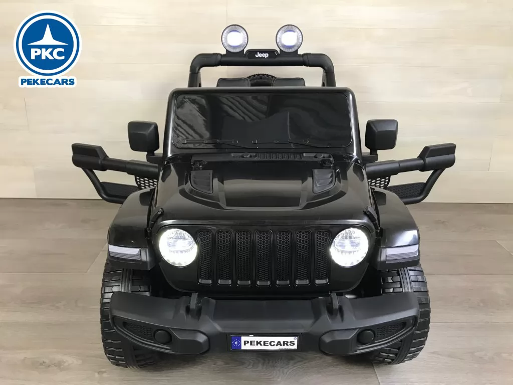Jeep wrangler Rubicon 12V Negro vista frontal apertura de puertas