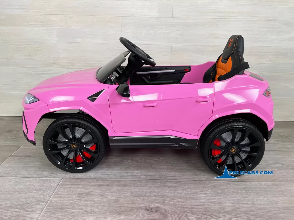 coches teledirigidos lamborghini 12v urus rosa lateral