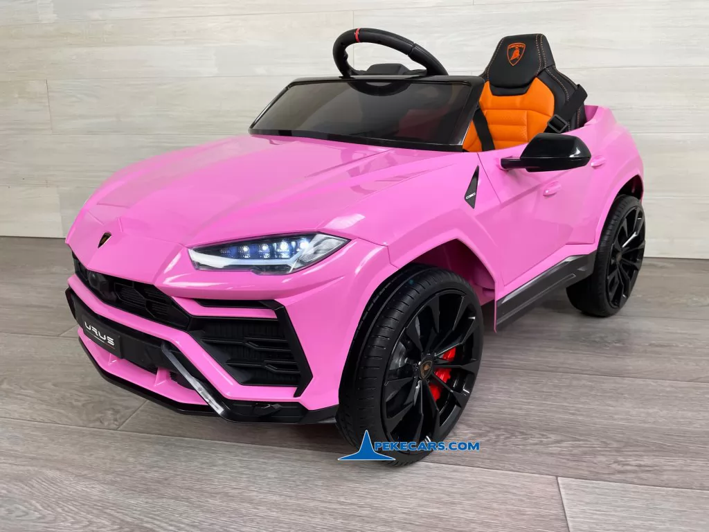 coche electrico niños lamborghini 12v urus rosa frotnal detalle