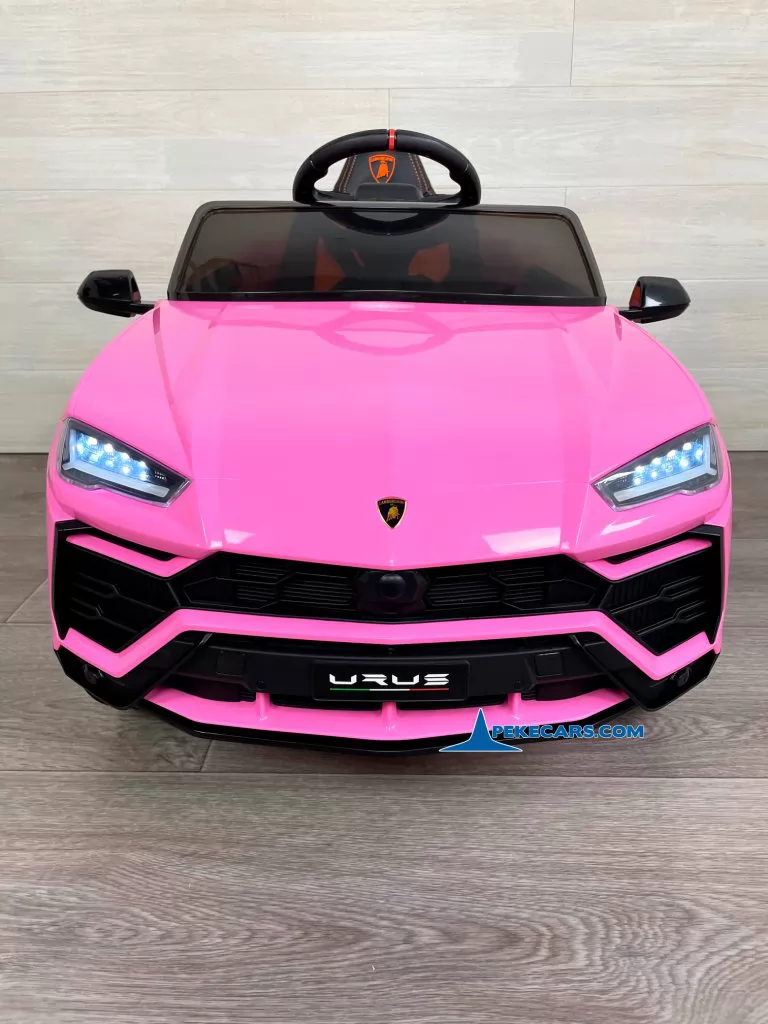 coches electricos niños lamborghini 12v urus rosa de frente