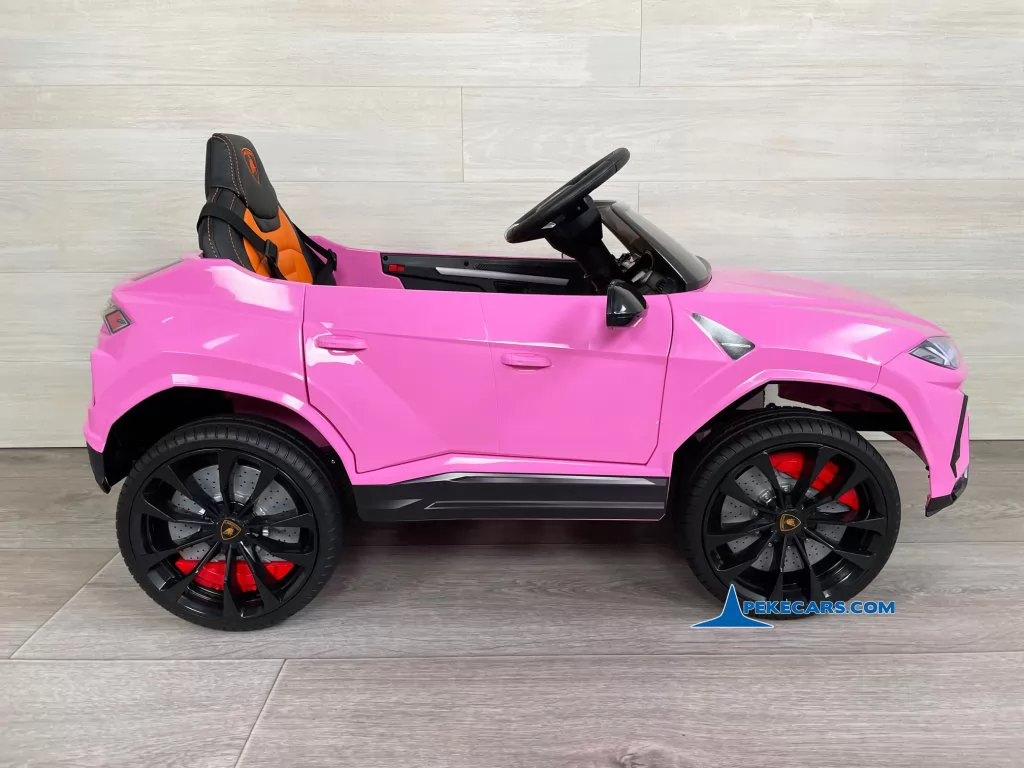 coches para niños lamborghini 12v urus rosa izquierda