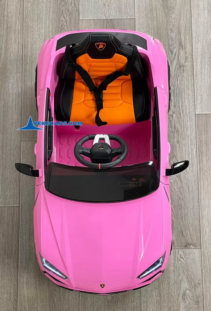 lamborghini 12v urus rosa coche electrico niños vista arriba