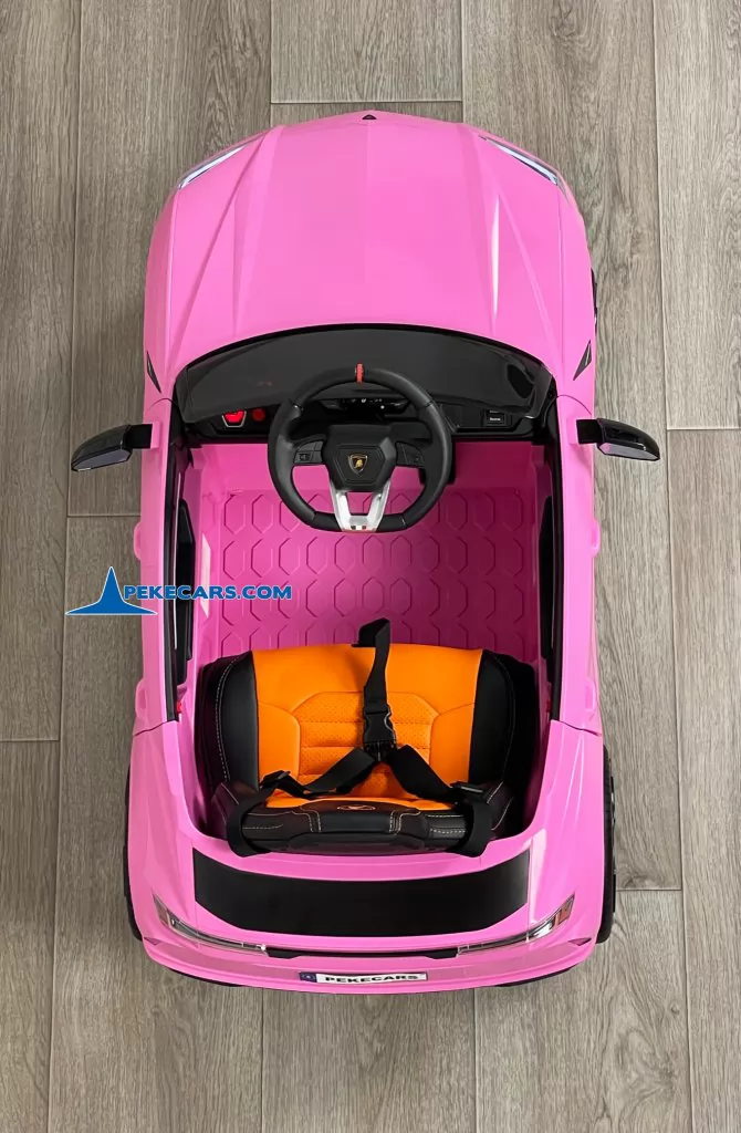 lamborghini 12v urus rosa coches electricos niños vista arriba