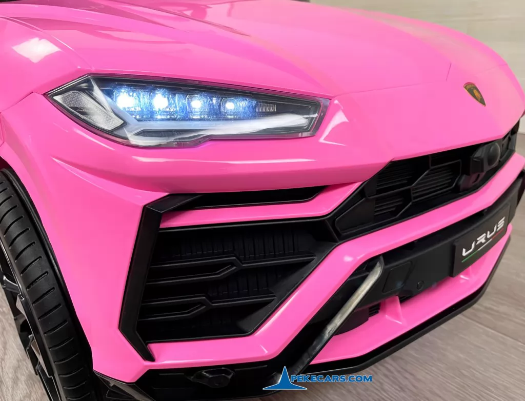 lamborghini 12v urus rosa coches para niños luces frontales