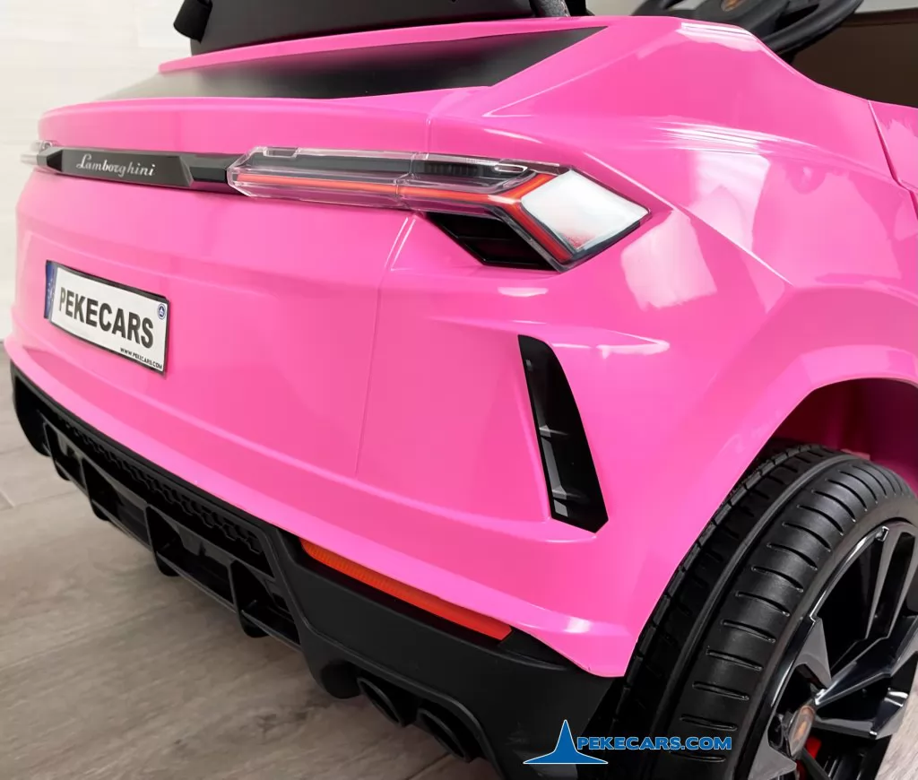 coche electrico niños lamborghini 12v urus rosa luces traseras