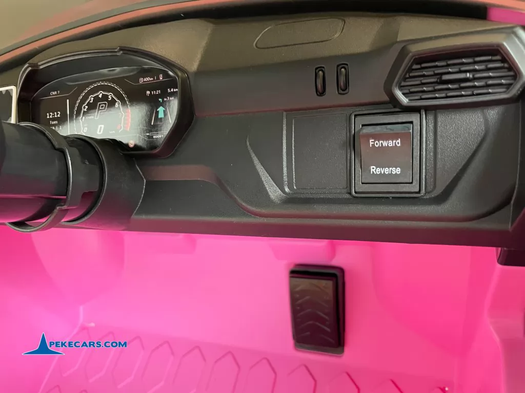 coche electrico niños lamborghini 12v urus rosa detalle panel