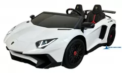 Lamborghini Aventador SV 2 Plazas 24V Blanco Con Ruedas Neumáticas