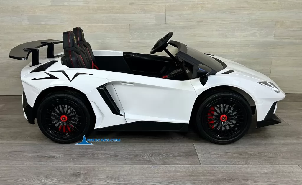 coches teledirigidos lamborghini aventador sv 24v blanco