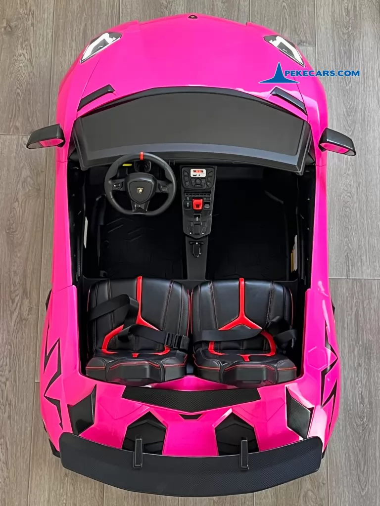 coche electrico niños lamborghini aventador sv 24v rosa detalle arriba