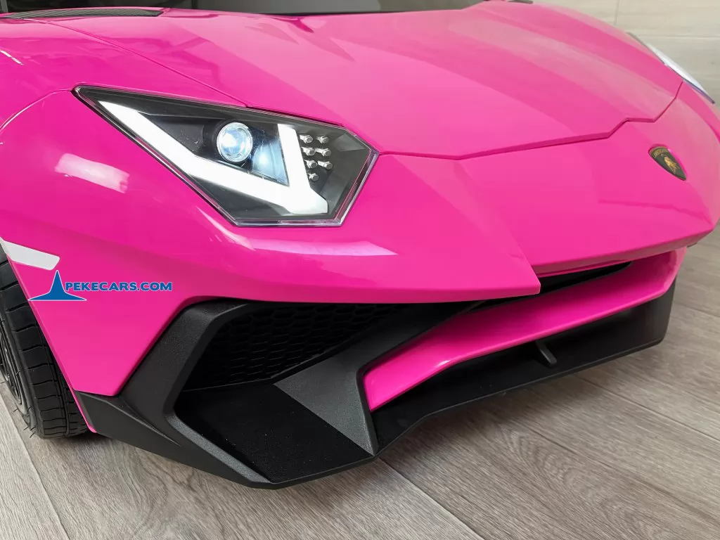 coches electricos para niños lamborghini aventador sv 24v rosa luces frontales