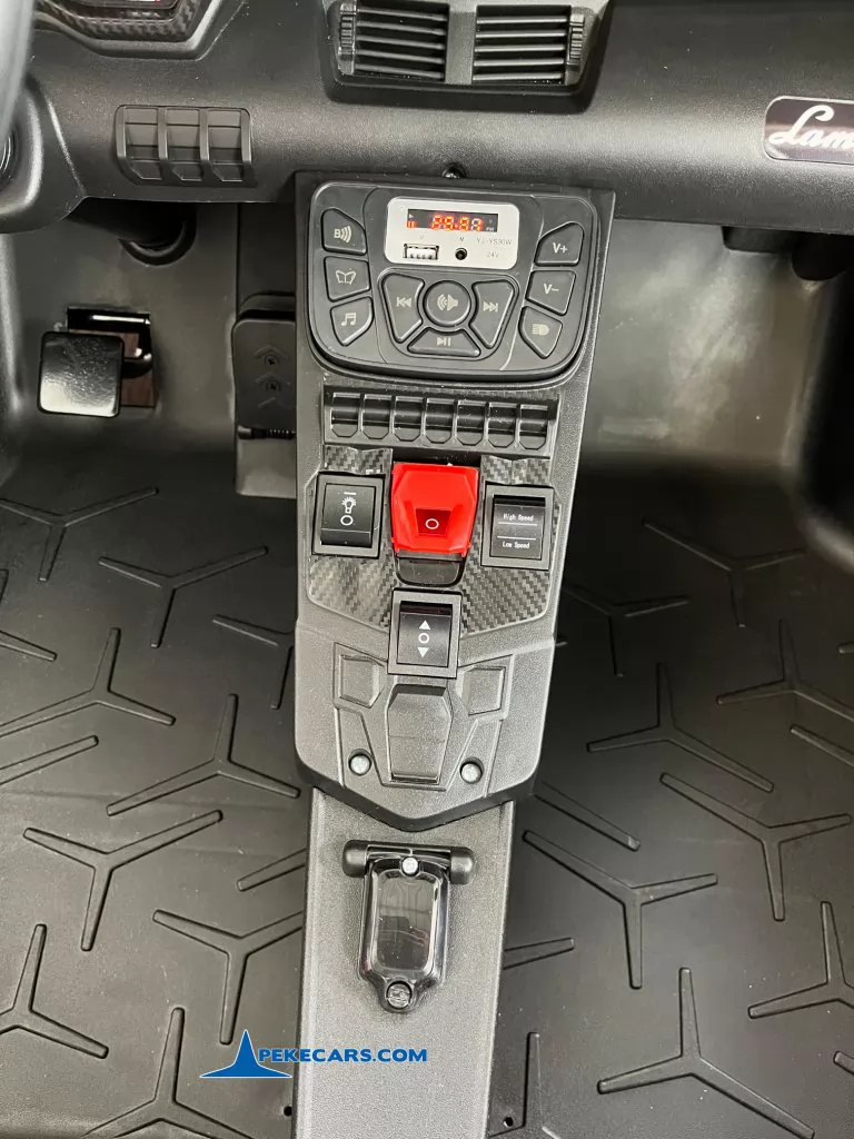 lamborghini aventador sv 24v rosa coches electricos para niños detalle panel