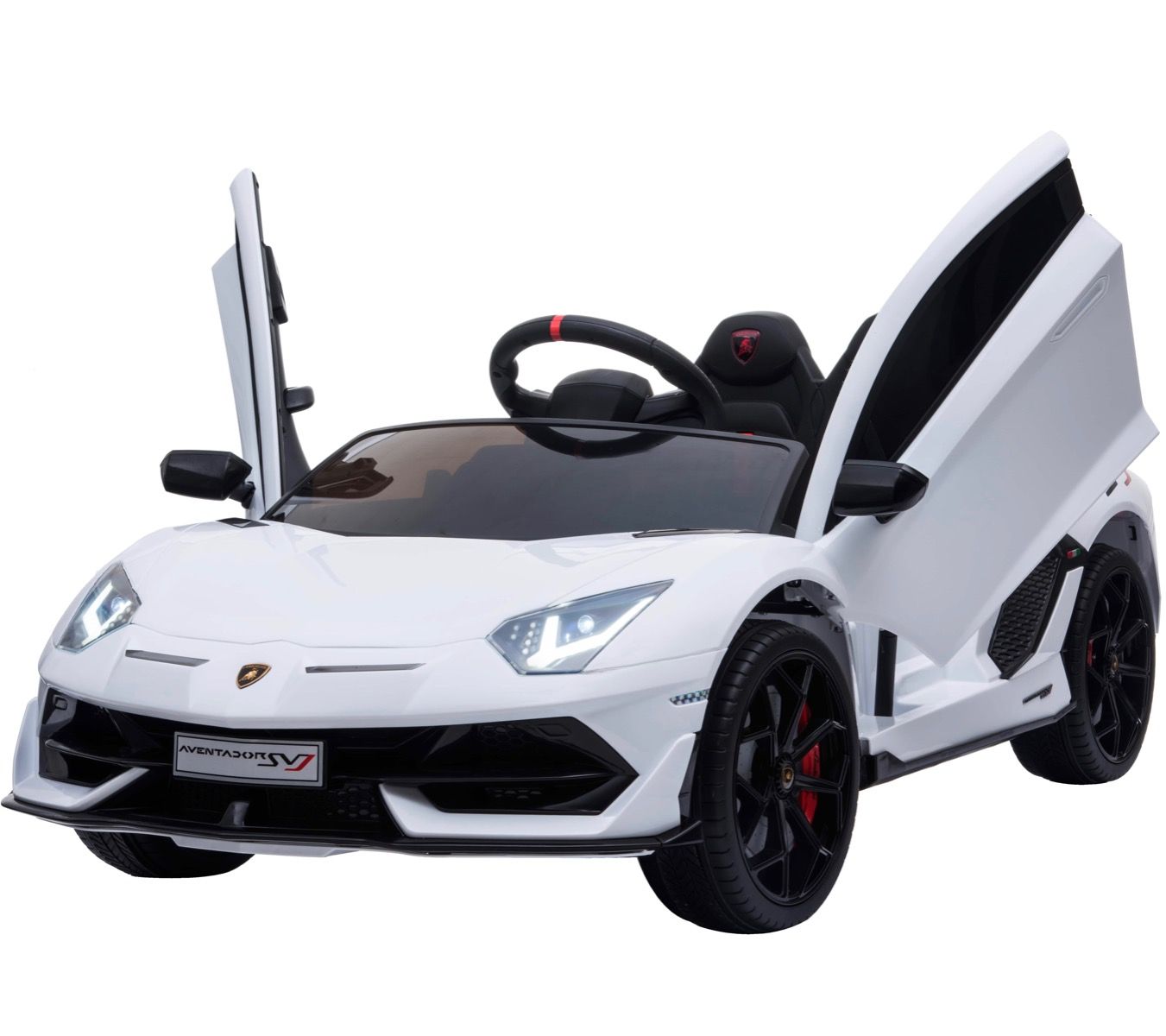 Coche Eléctrico para niños Lamborghini Aventador SVJ 12V Blanco Pintado