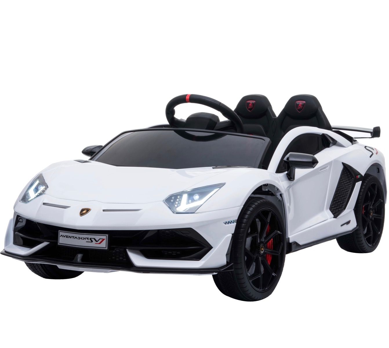 Coche Eléctrico para niños Lamborghini Aventador SVJ 12V Blanco Pintado