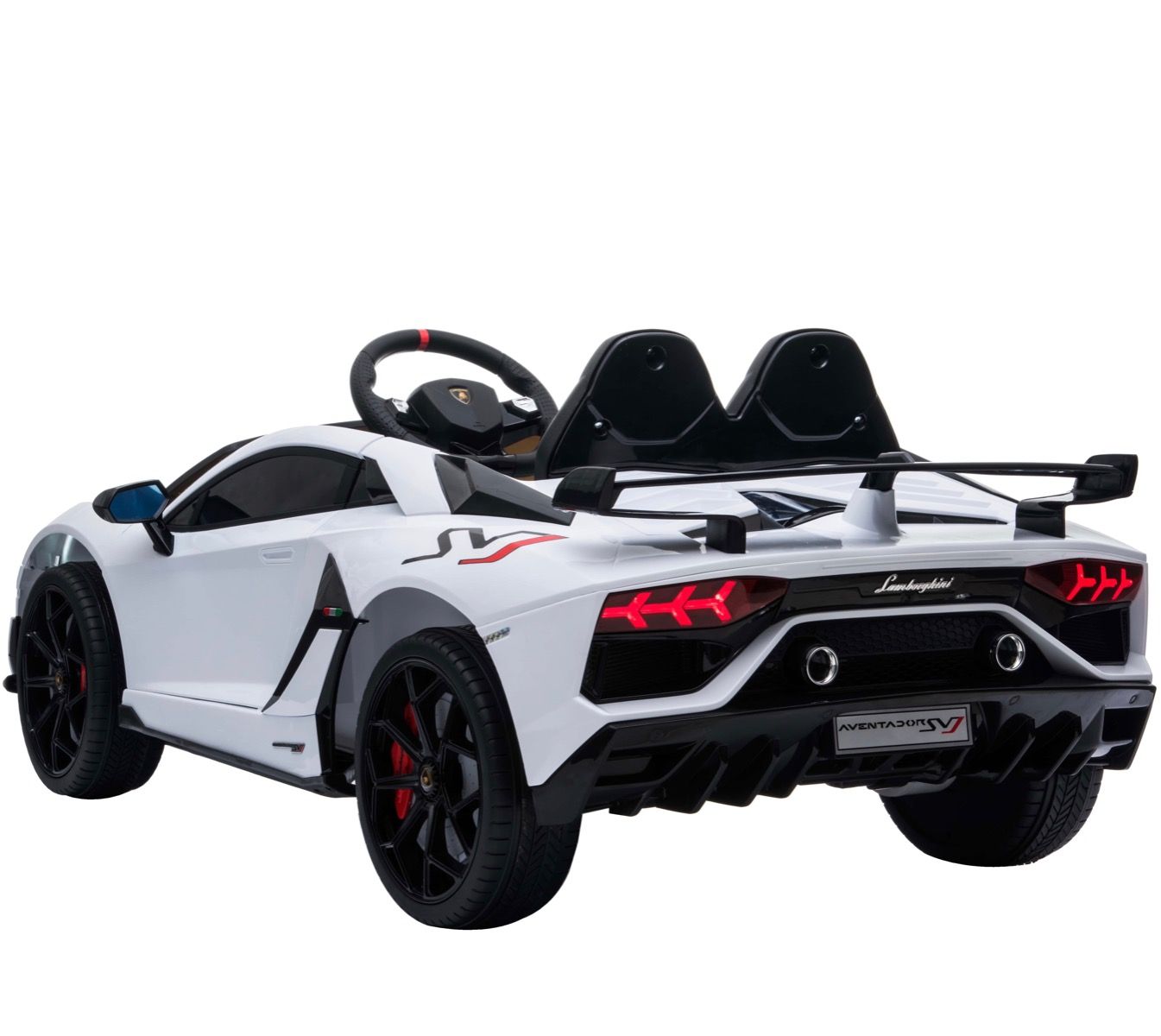 Coche Eléctrico para niños Lamborghini Aventador SVJ 12V Blanco Pintado