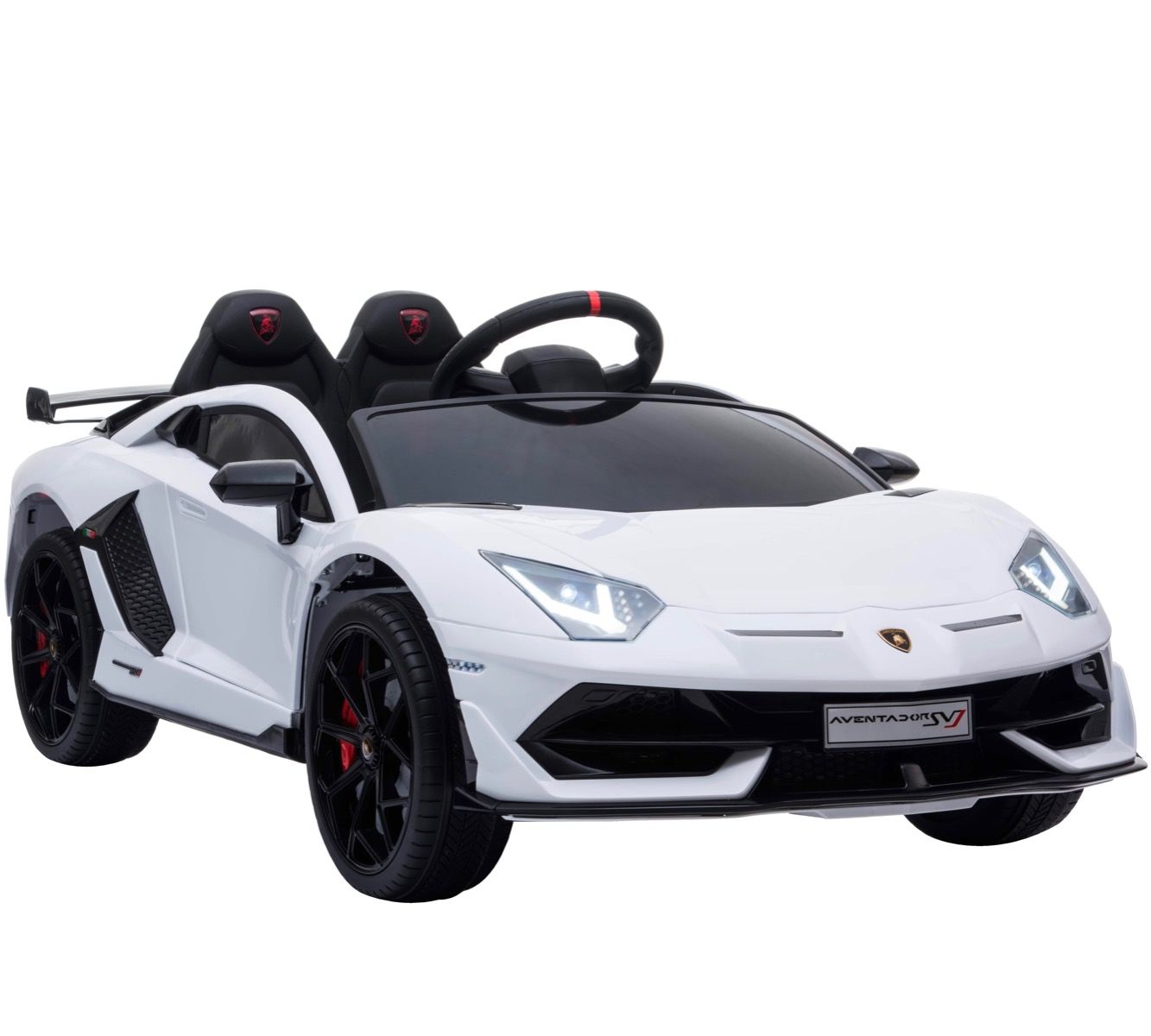 Coche Eléctrico para niños Lamborghini Aventador SVJ 12V Blanco Pintado