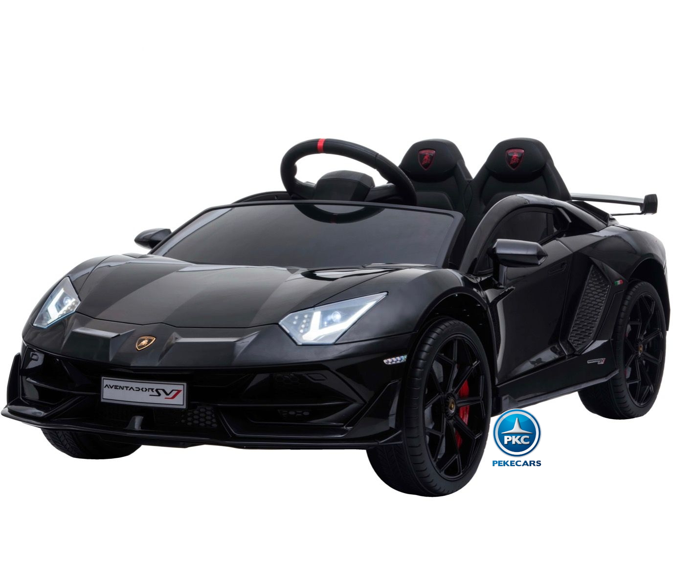 Coche Eléctrico para niños Lamborghini Aventador SVJ 12V Negro Pintado