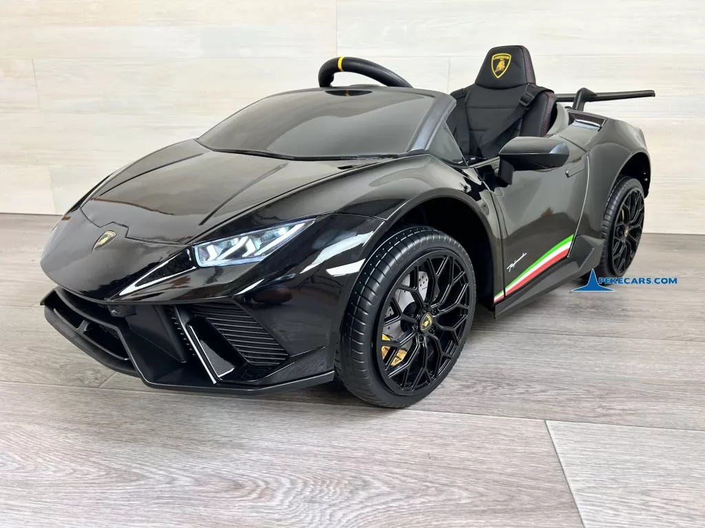 Lamborghini huracan negro 12v frontal derecha