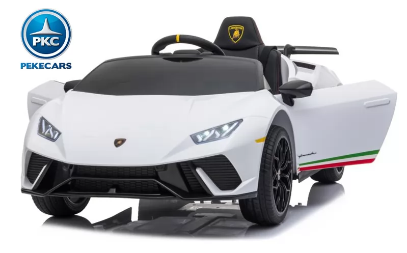 Lamborghini huracan blanco vista 3/4 puertas abiertas