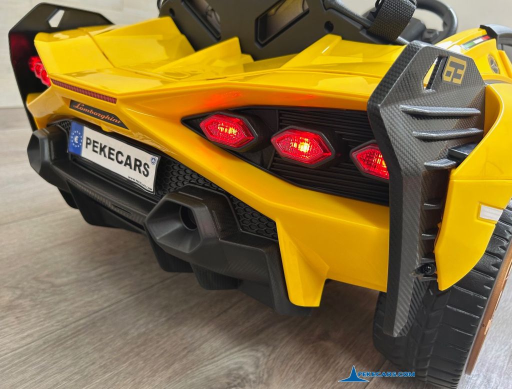 Lamborghini Sian 12V 2.4G Amarillo faros traseros