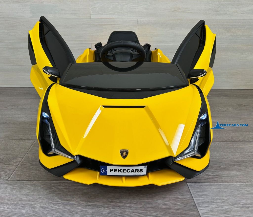 Lamborghini Sian 12V 2.4G Amarillo puertas abiertas