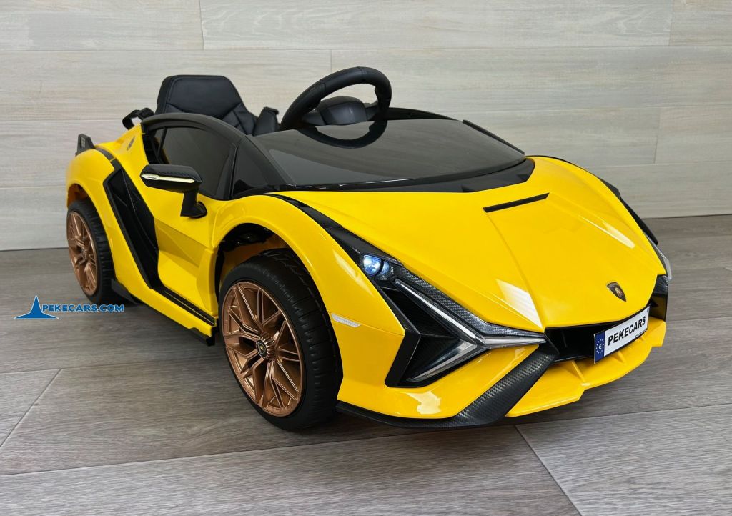 Lamborghini Sian 12V 2.4G Amarillo angulo