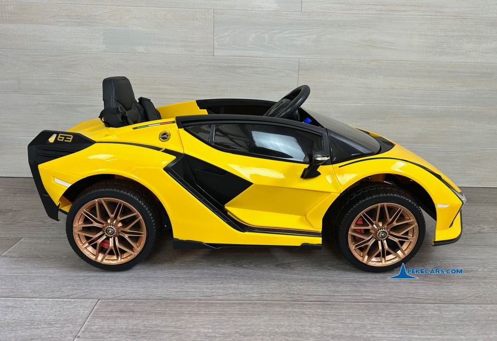 Lamborghini Sian 12V 2.4G Amarillo lateral invertido