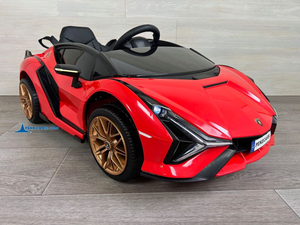 Lamborghini Sian 12V 2.4G Rojo angulo