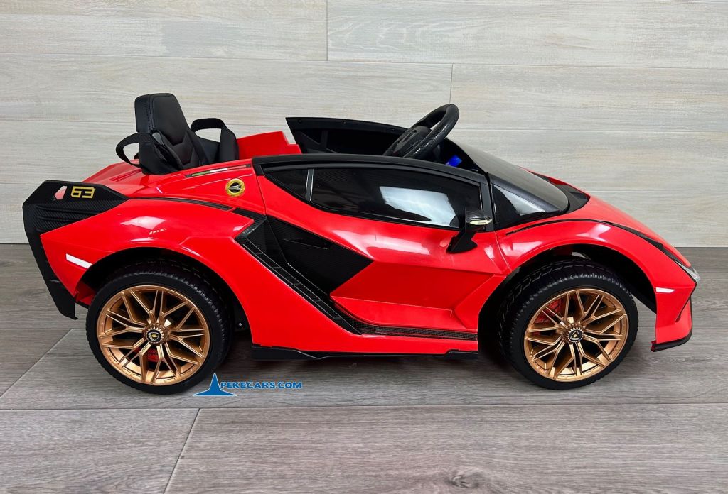 Lamborghini Sian 12V 2.4G Rojo vista lateral