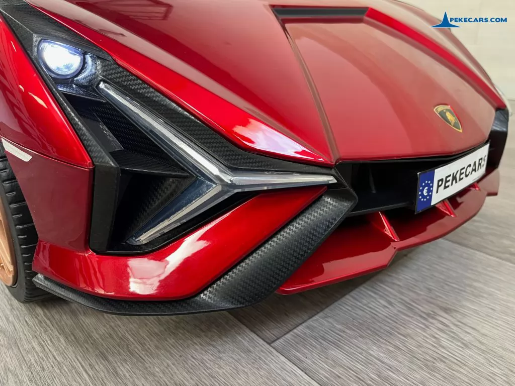 coches teledirigidos lamborghini sian 12v rojo vino